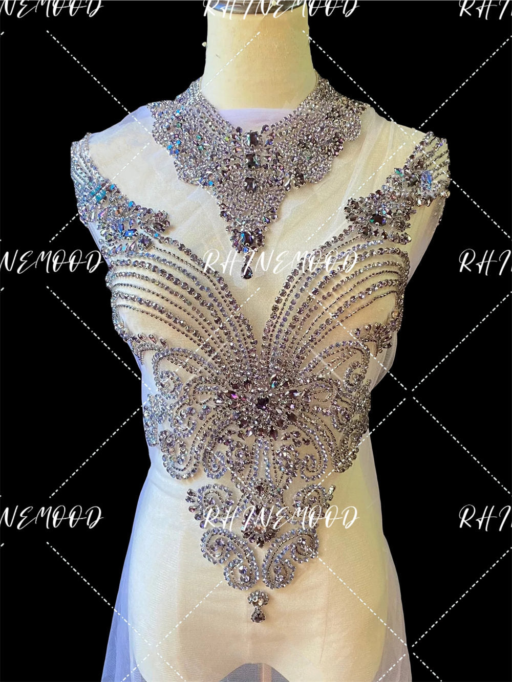 Lila with necklace - Rhinestone Bodice Applique