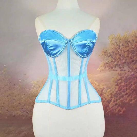 Bustier Bra Mesh Overbust Corset V2