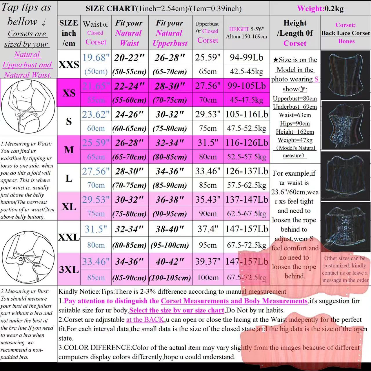 Triangle - Cup Fishbone Corset