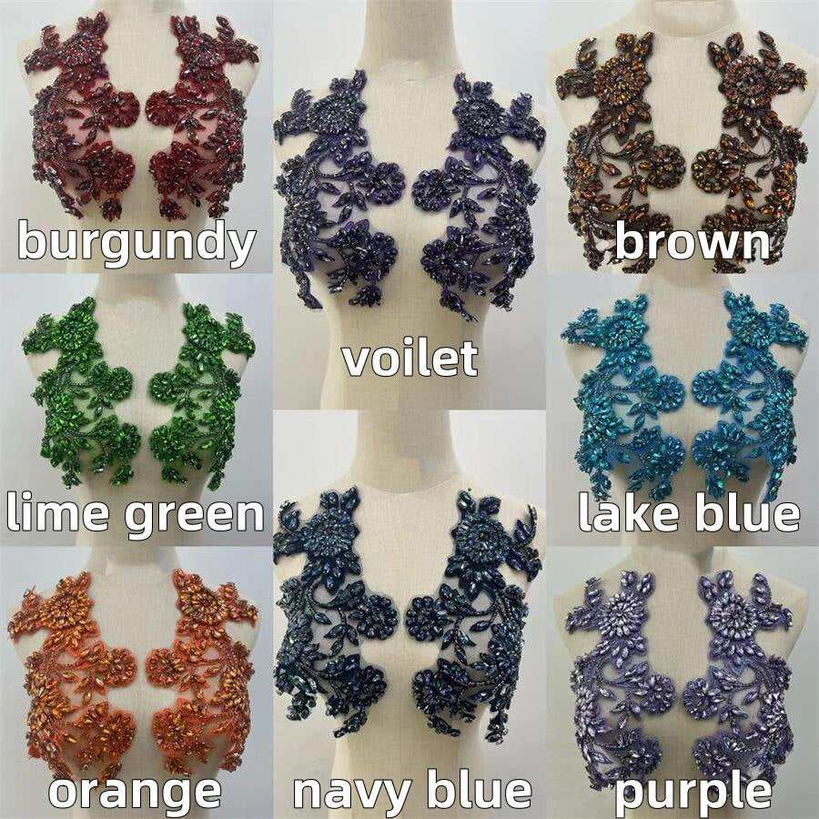 Alice - Rhinestone Applique(Pair)