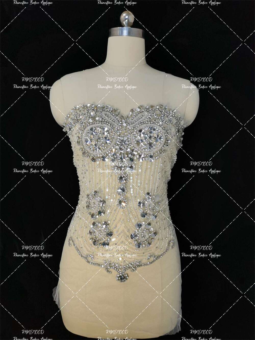 Belle - Rhinestone Bodice Applique