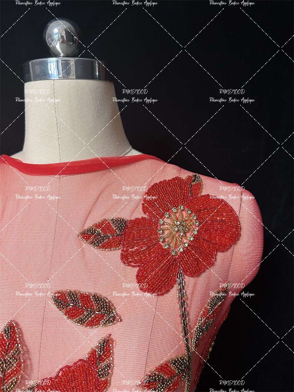 Blossom - Feather Bodice Applique