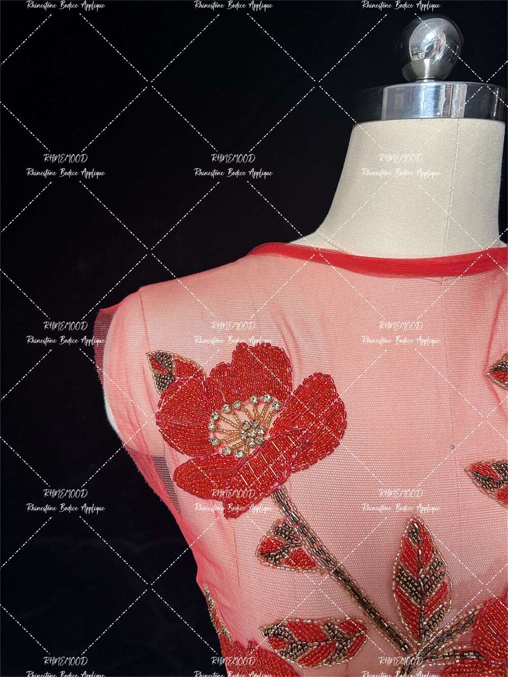 Blossom - Feather Bodice Applique