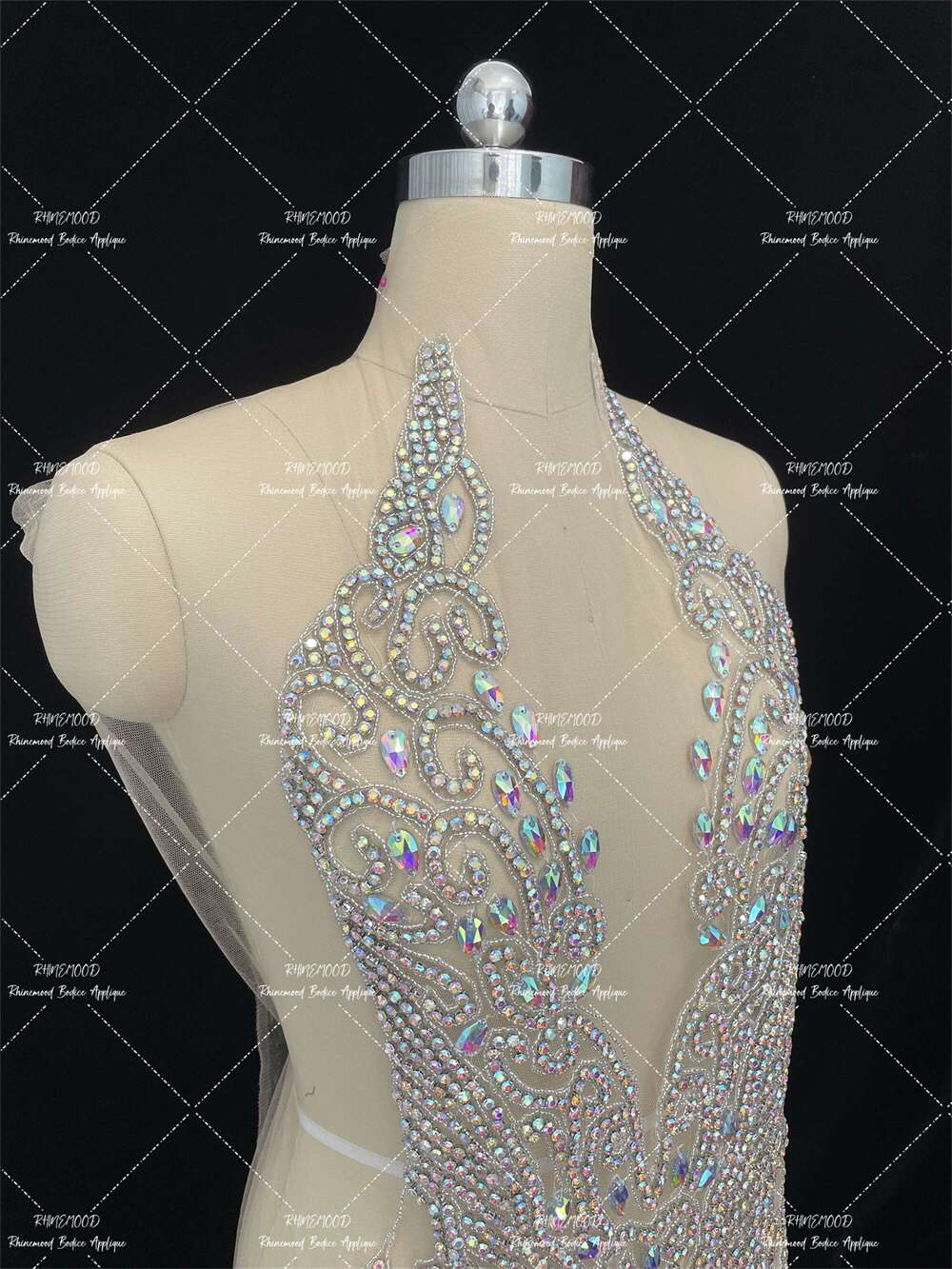 Crystal - Rhinestone Bodice Applique