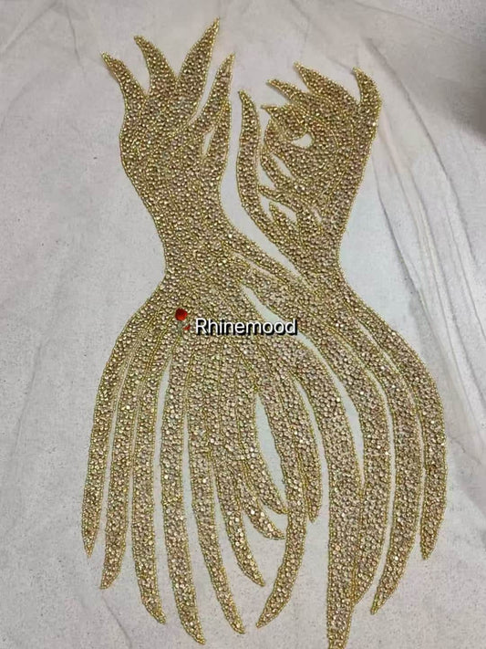 Dove - Rhinestone Bodice Applique