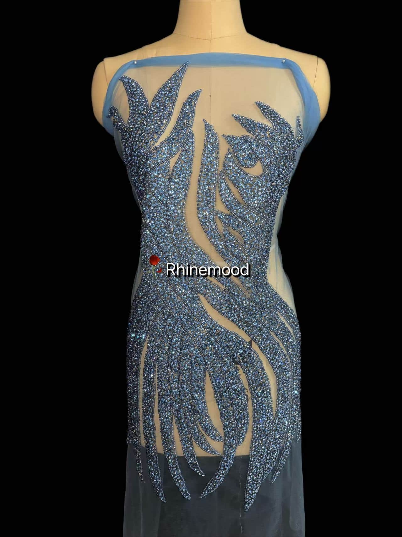 Dove - Rhinestone Bodice Applique