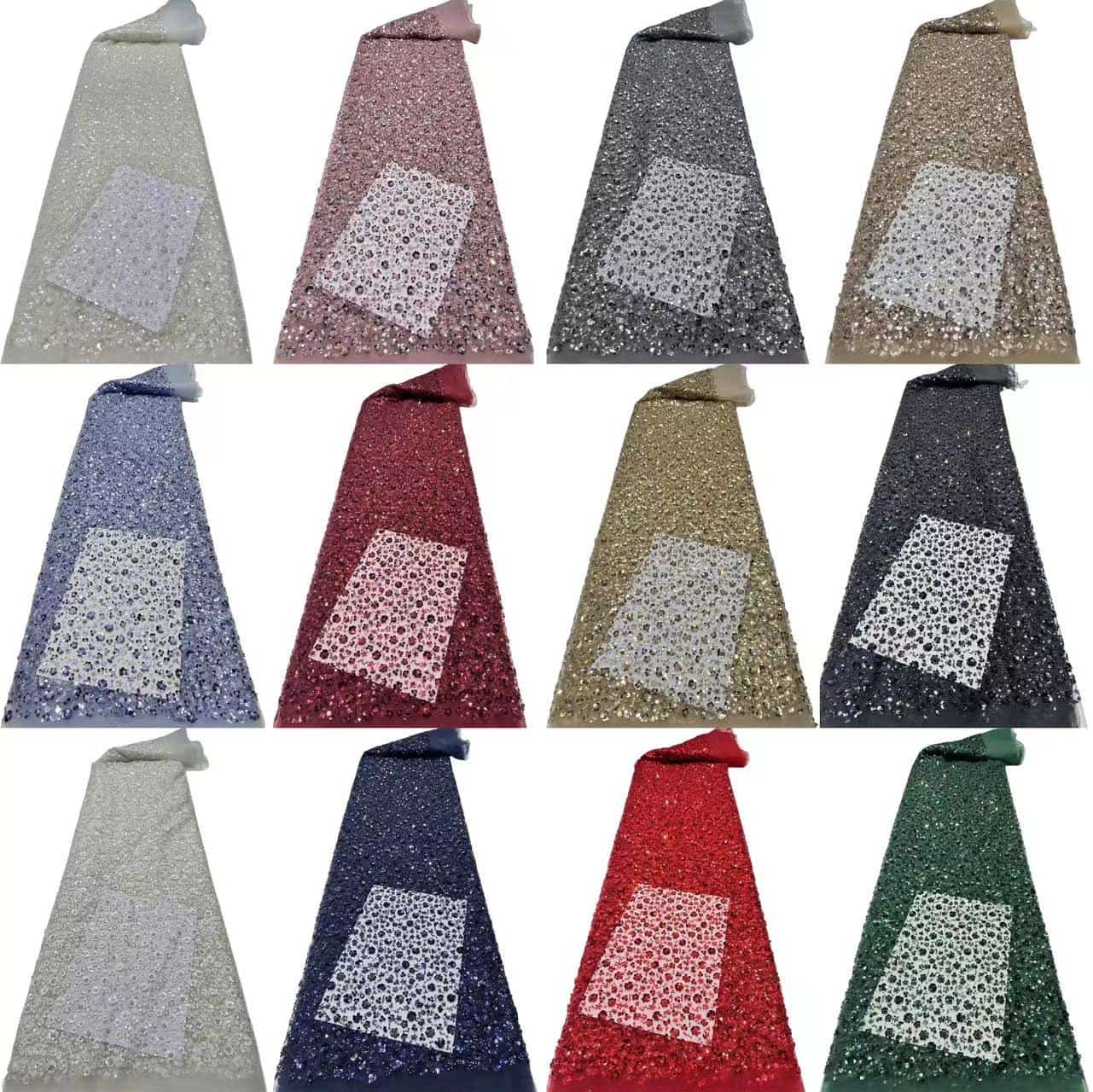 3D Flower Sequin Fabric