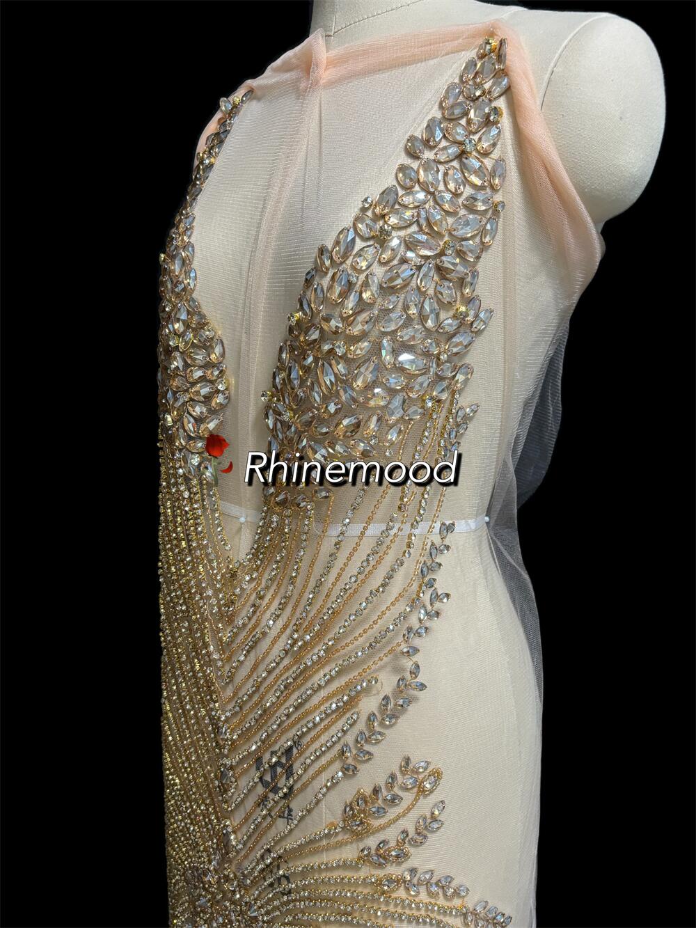 Fiona(front piece) - Rhinestone Bodice Applique