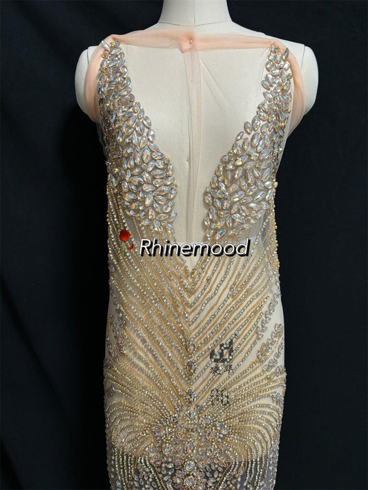 Fiona(front&back set) - Rhinestone Bodice Applique