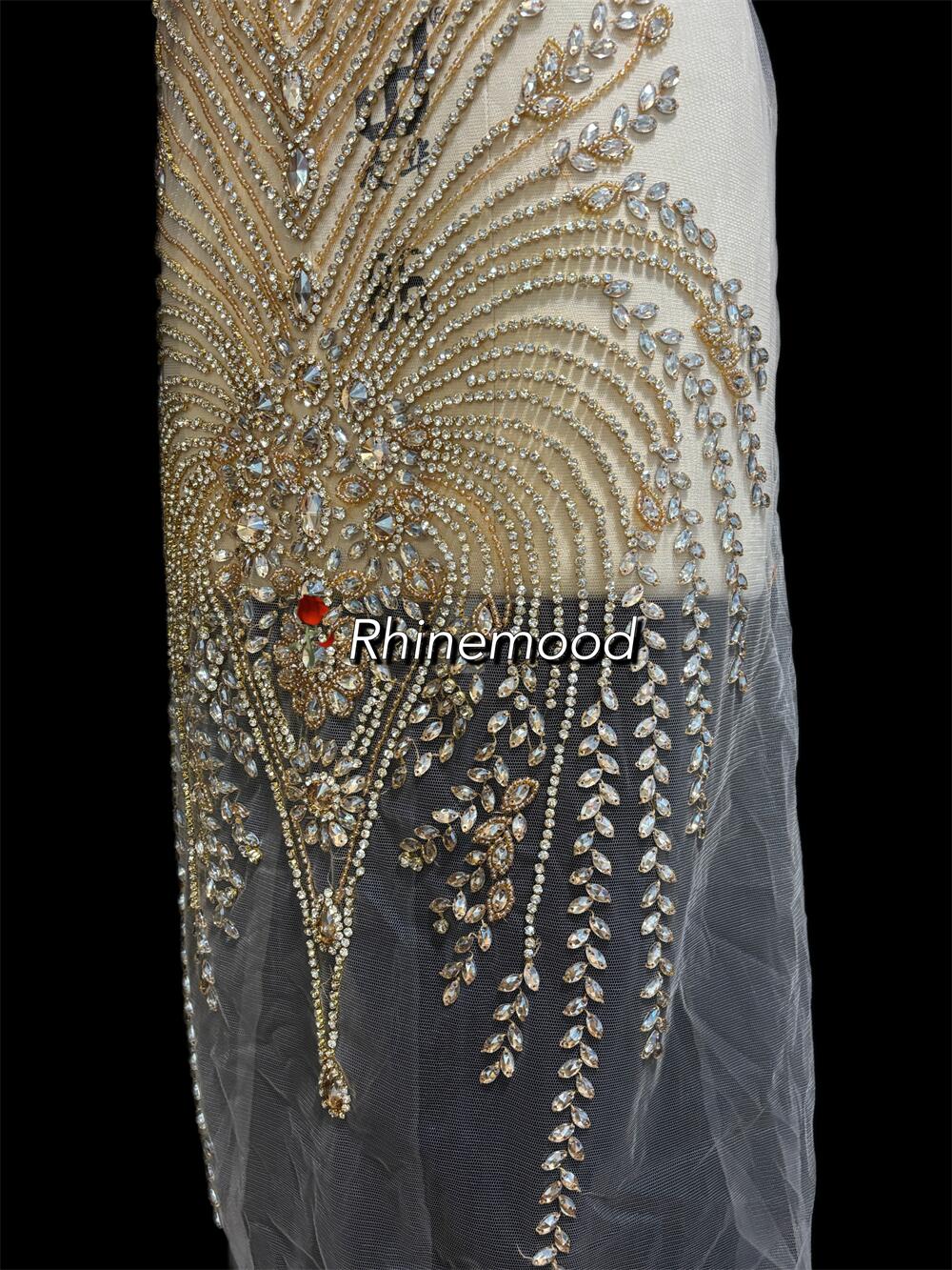 Fiona(front piece) - Rhinestone Bodice Applique