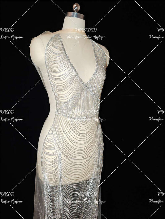 Galaxy(long version) - Rhinestone Bodice Applique