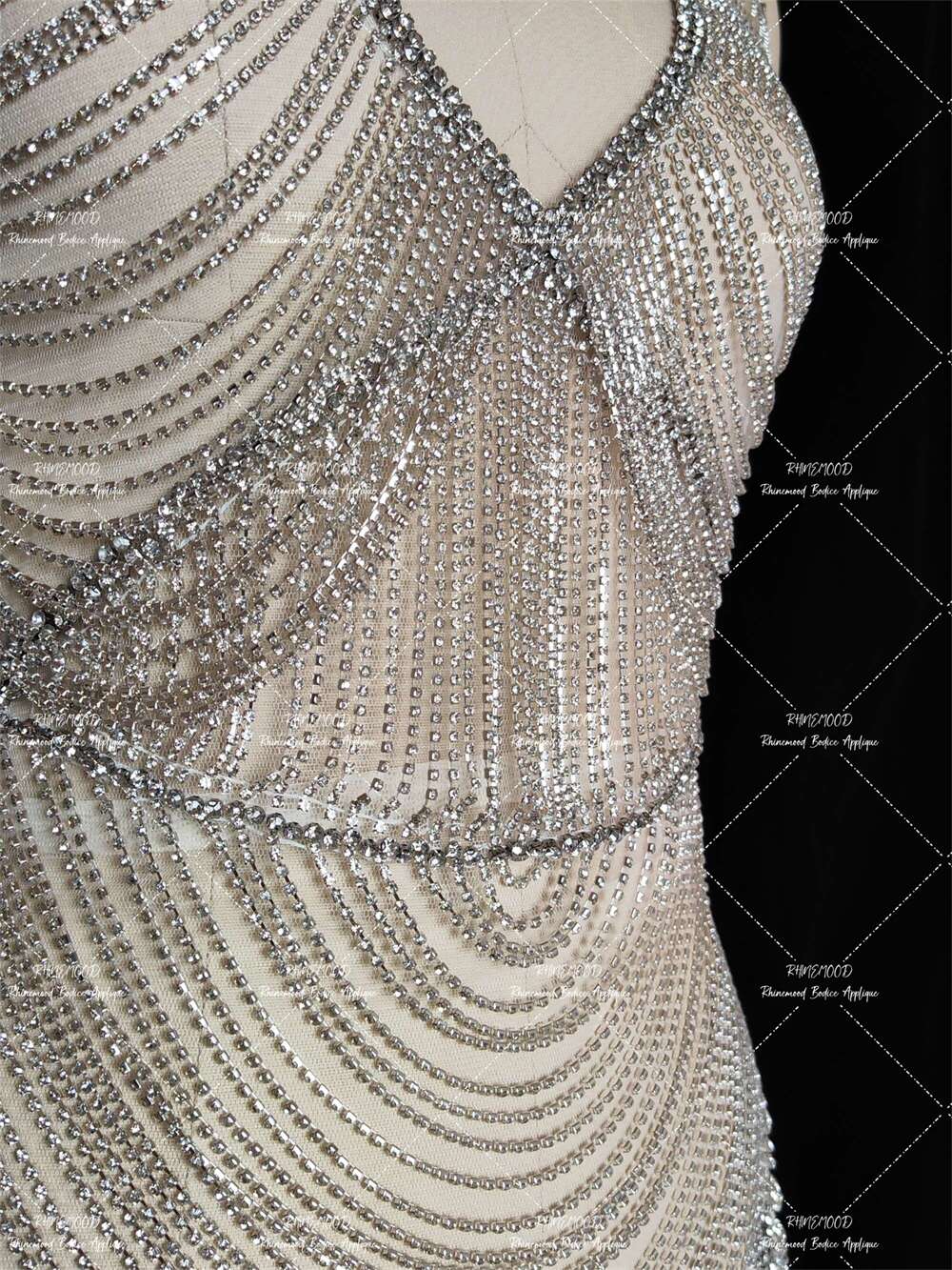 Galaxy(long version) - Rhinestone Bodice Applique