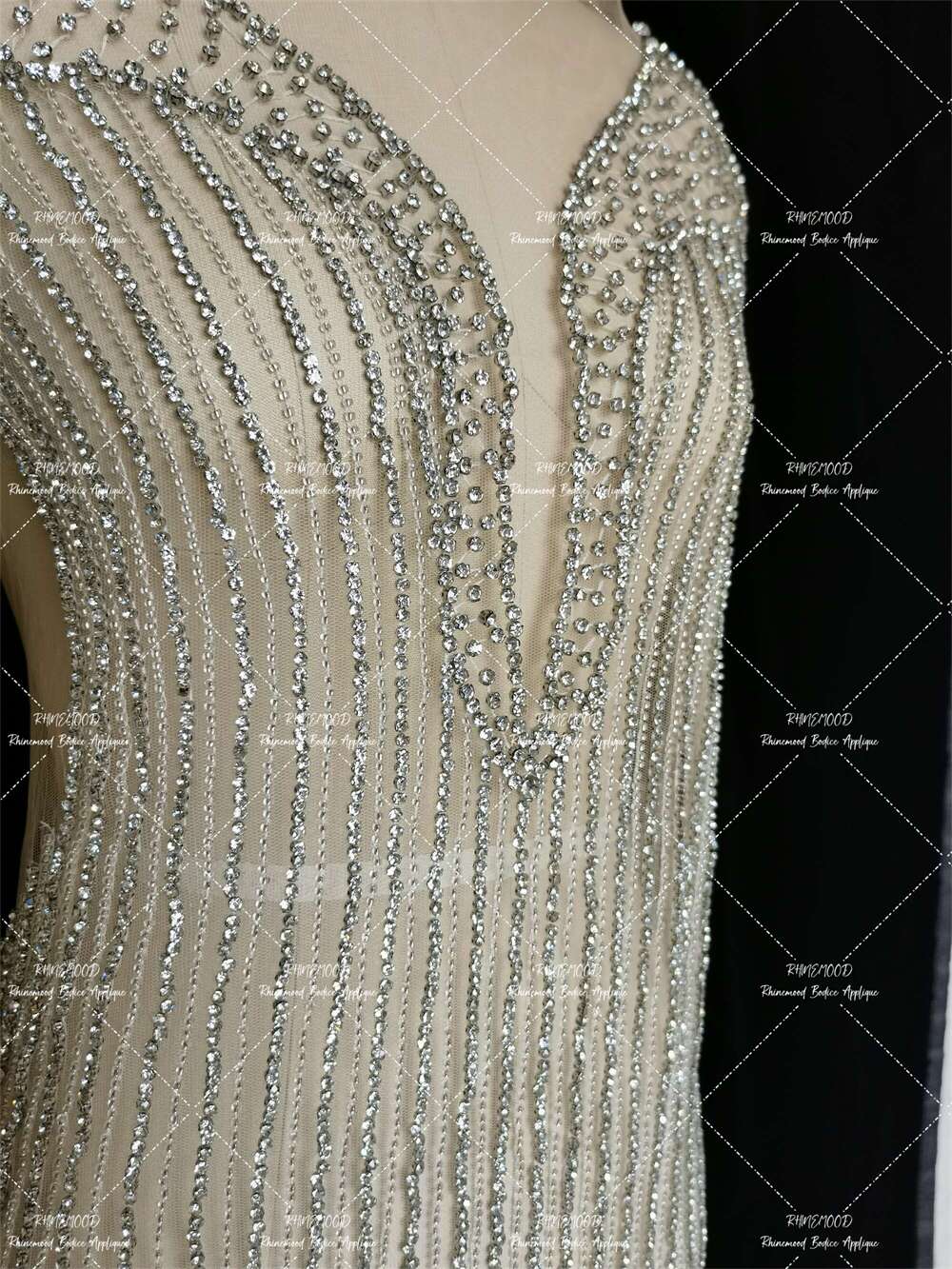 Glimmer - Rhinestone Bodice Applique