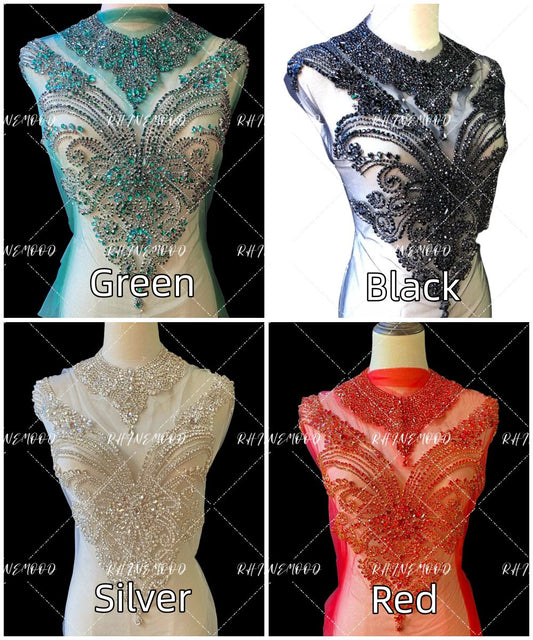 Lila with necklace - Rhinestone Bodice Applique