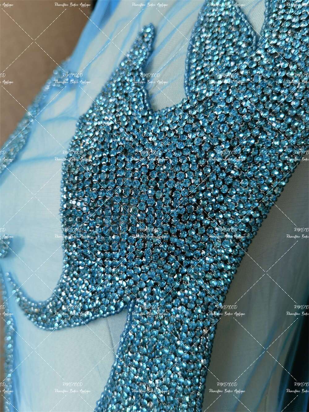 Midnight - Rhinestone Bodice Applique