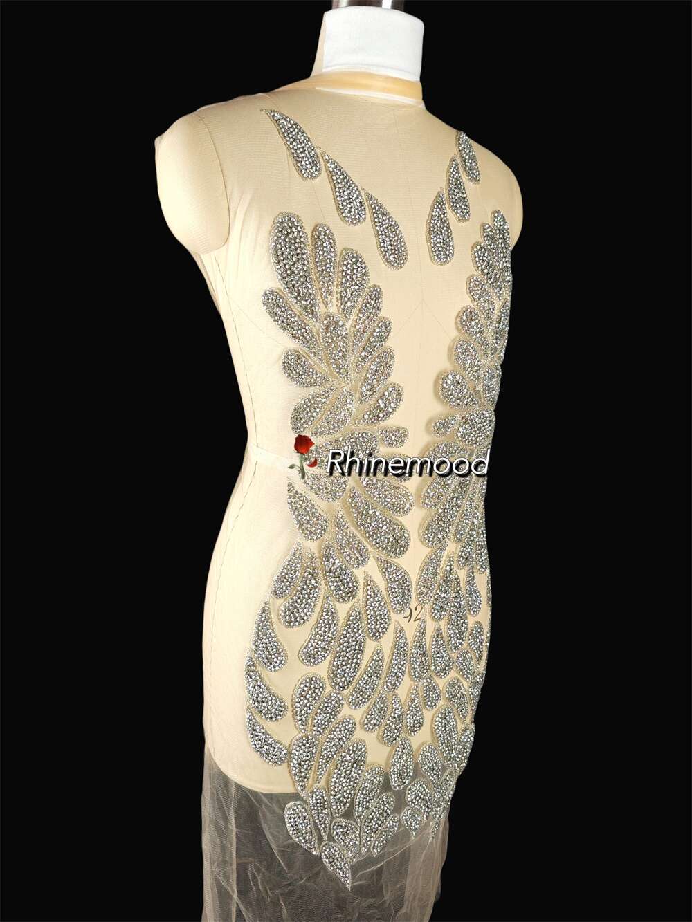 Nina(long version)- Rhinestone Bodice Applique