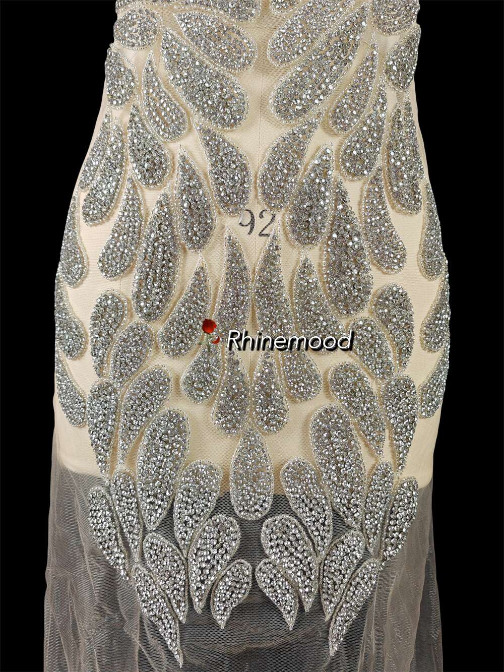 Nina(long version)- Rhinestone Bodice Applique