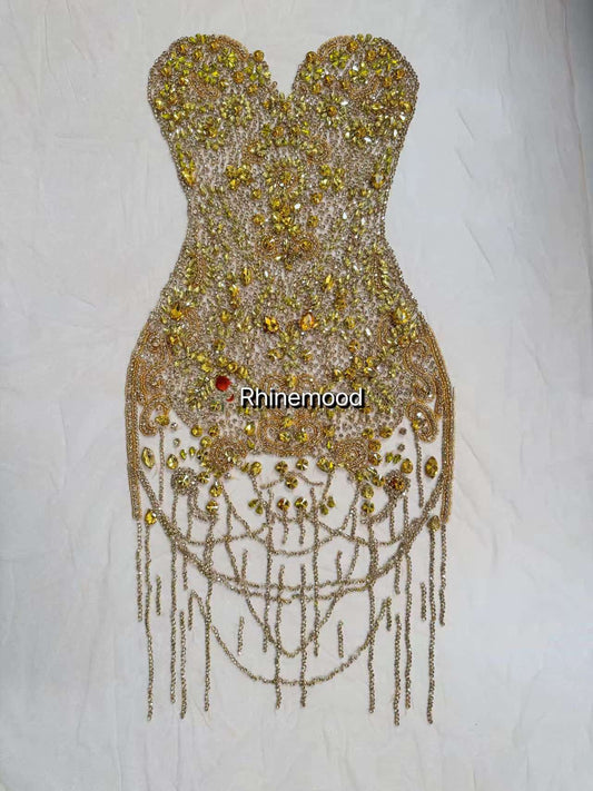 Adeline - Rhinestone Bodice Applique