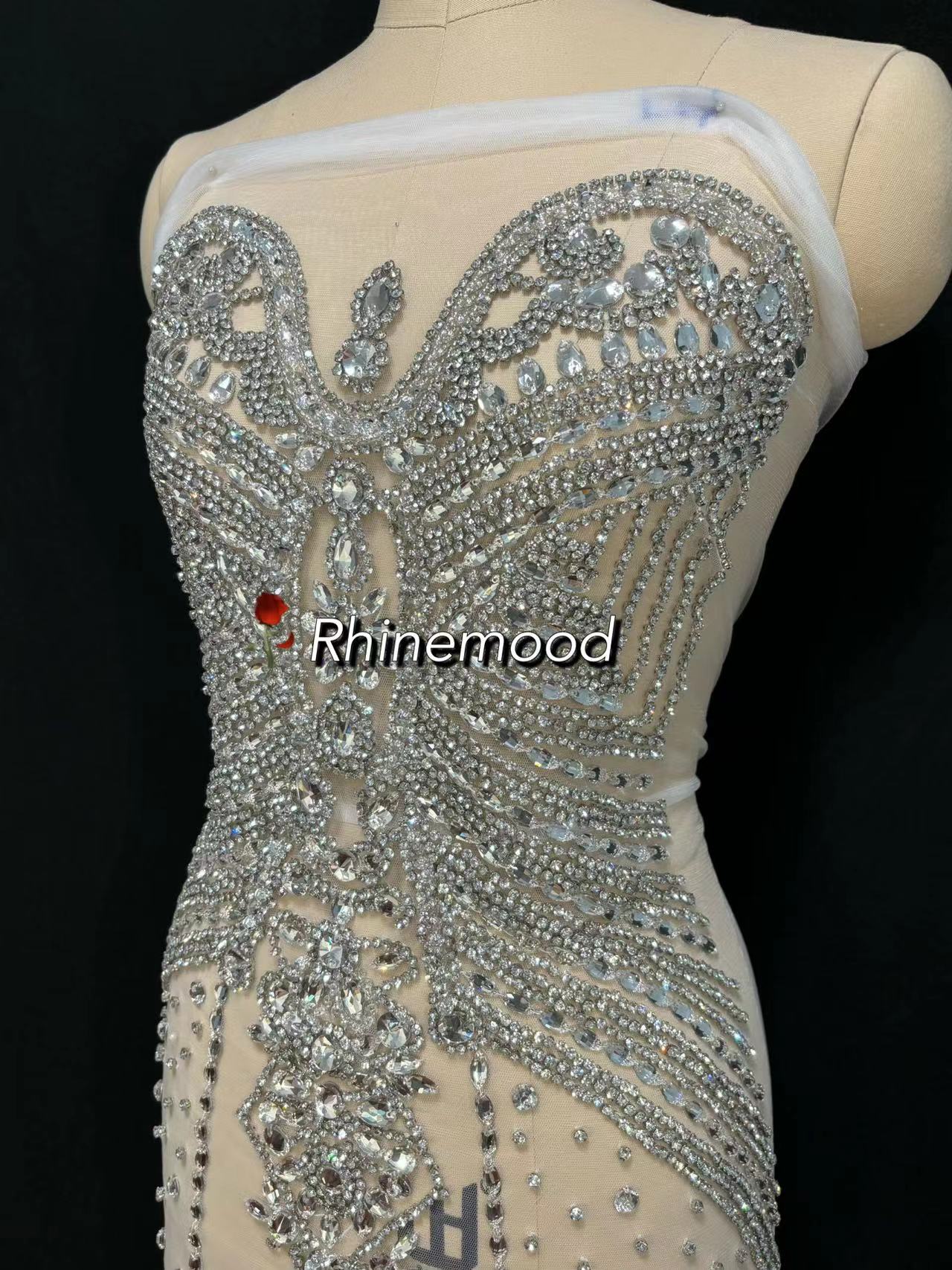 Amelia S - Rhinestone Bodice Applique