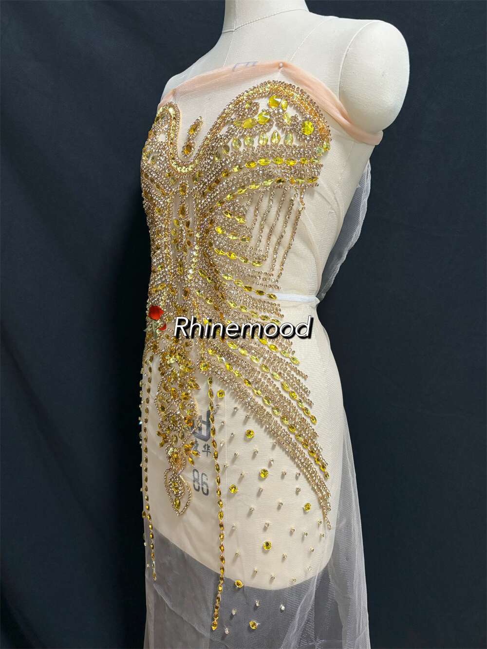 Amelia S - Rhinestone Bodice Applique