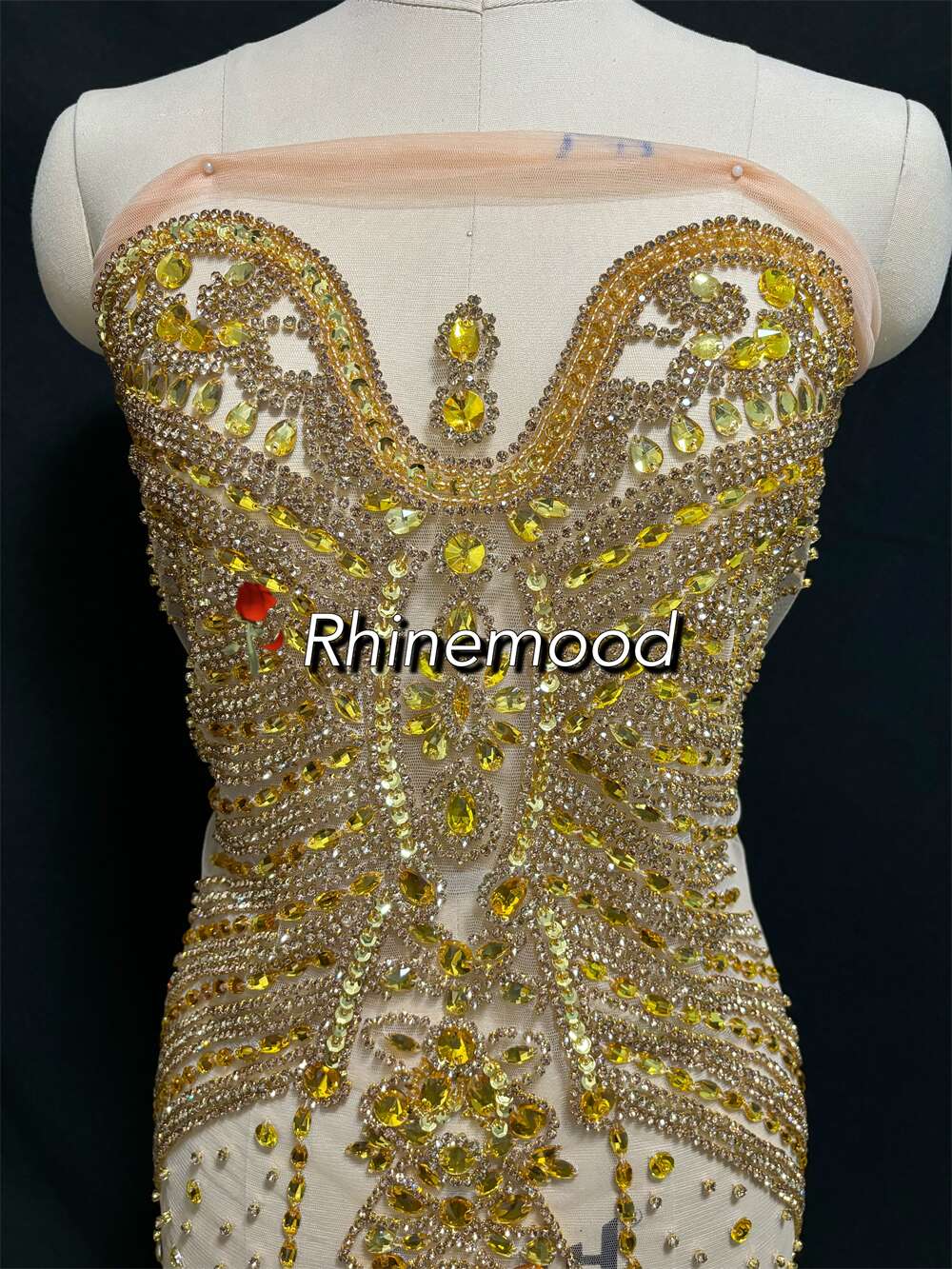 Amelia S - Rhinestone Bodice Applique