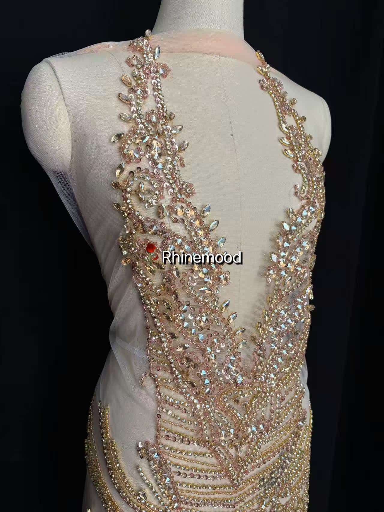 Angela - Rhinestone Bodice Applique