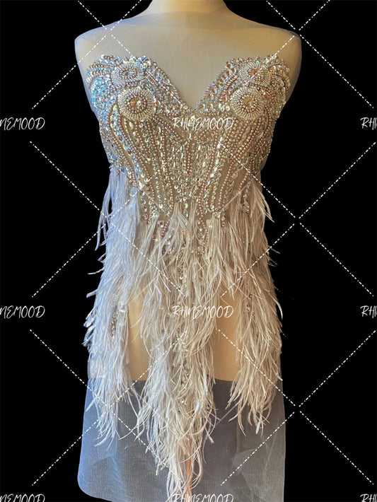 Becky - Feather Bodice Applique