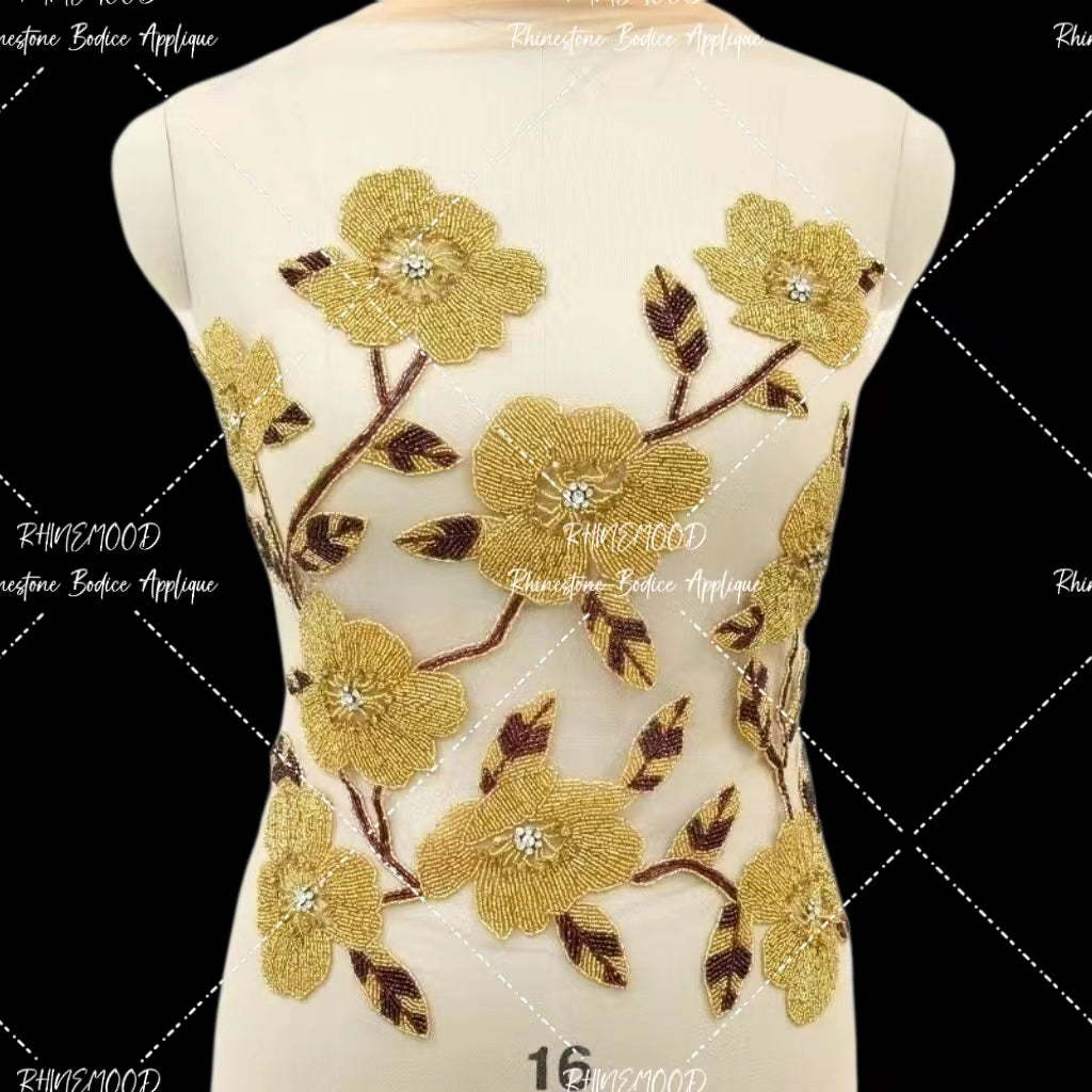 Blossom - Feather Bodice Applique