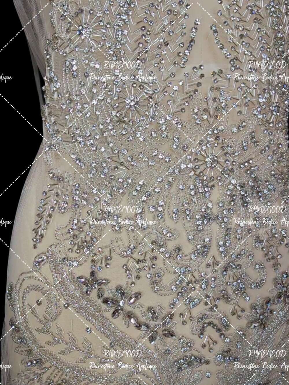 Camila - Rhinestone Bodice Applique