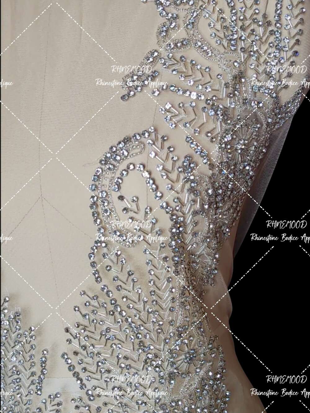 Camila - Rhinestone Bodice Applique