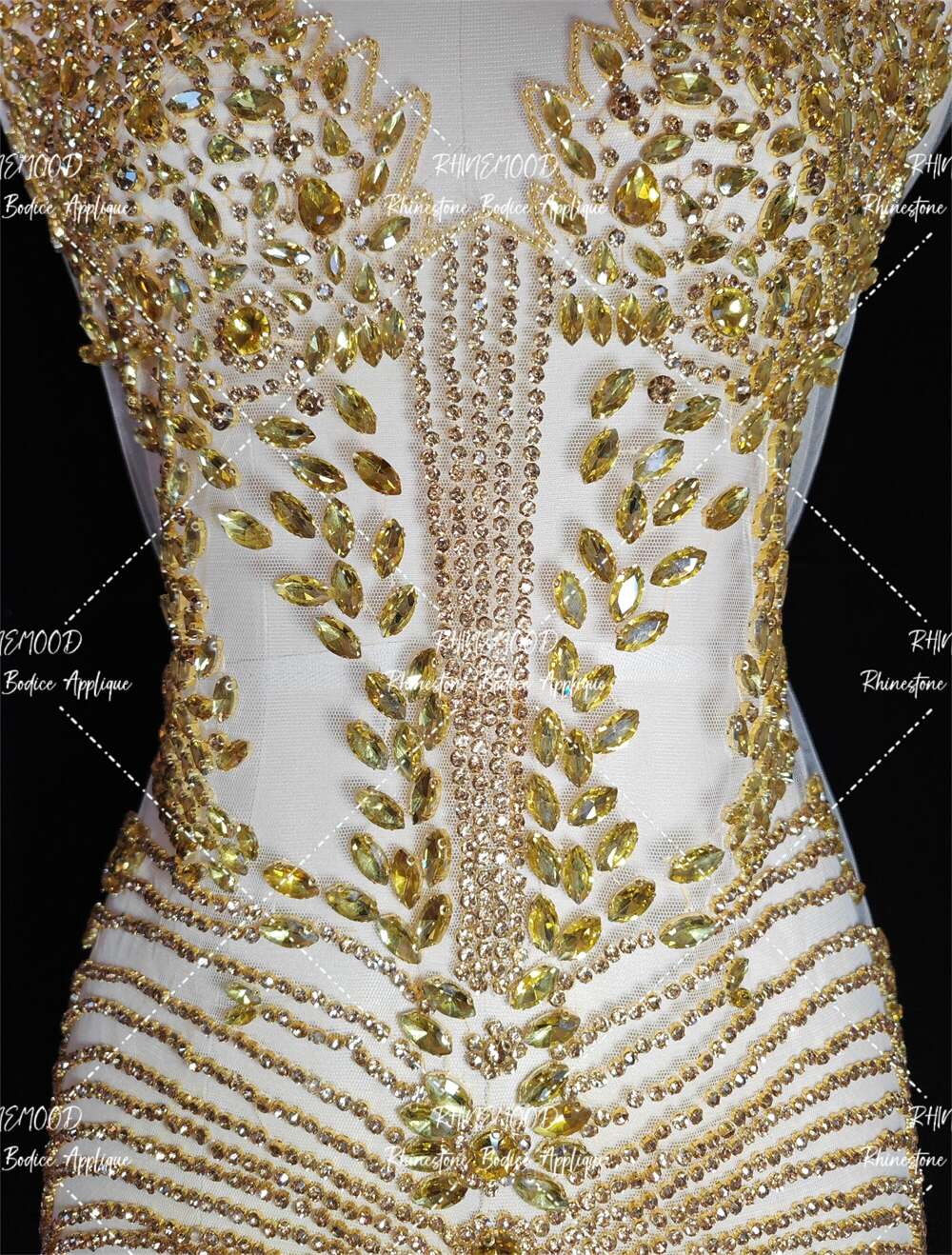 Ella - Rhinestone Bodice Applique