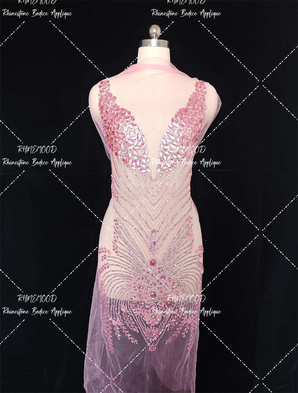 Fiona(front piece) - Rhinestone Bodice Applique