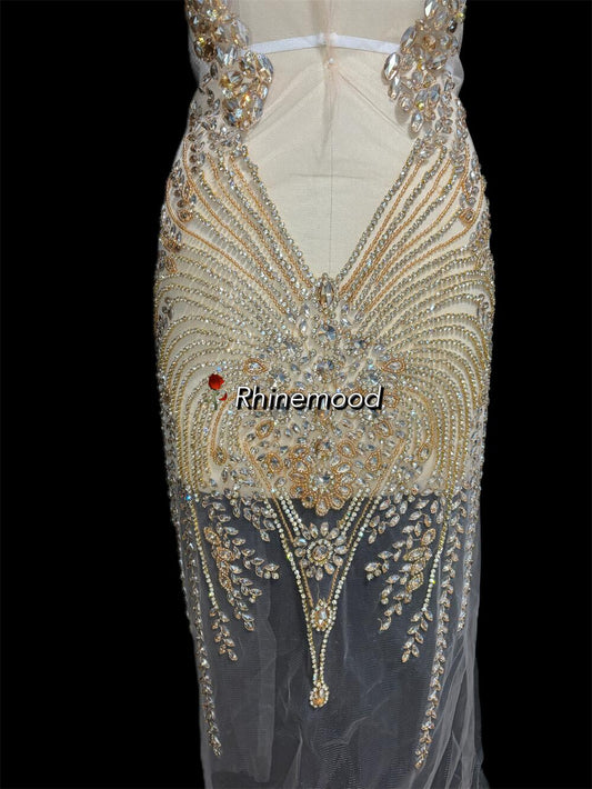 Fiona(back piece) - Rhinestone Bodice Applique