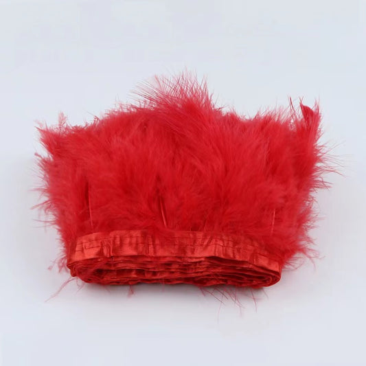 Fluffy Turkey Feather Trimming - 2 yards