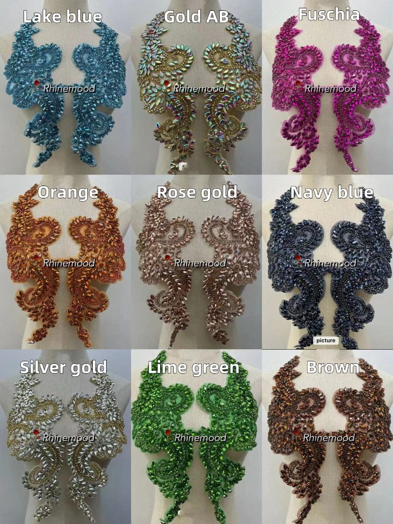 Freesia - Iron-on Rhinestone Applique