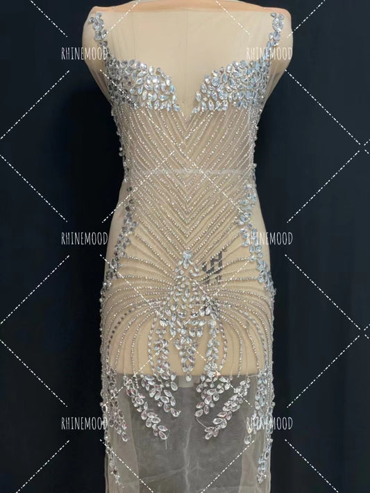 Gem(front&back set) - Rhinestone Bodice Applique