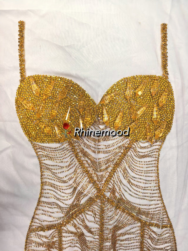 Grace(long version) - Rhinestone Bodice Appliqu