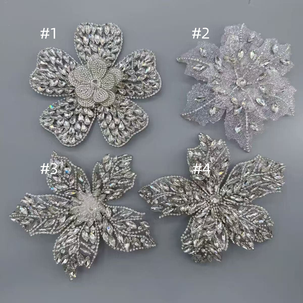 Rhinestone Flower Patch - H3