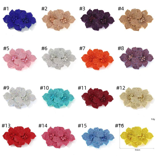 Rhinestone Flower Patches - H5