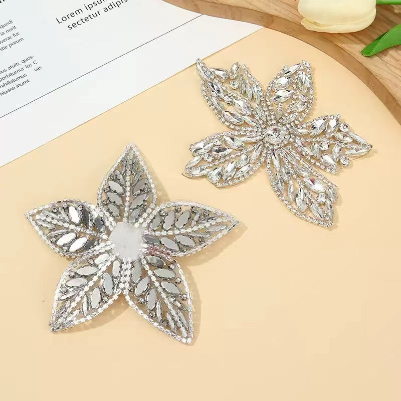 Hotfix Rhinestone Flower Patch - H1
