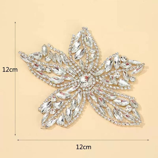 Hotfix Rhinestone Flower Patch - H1