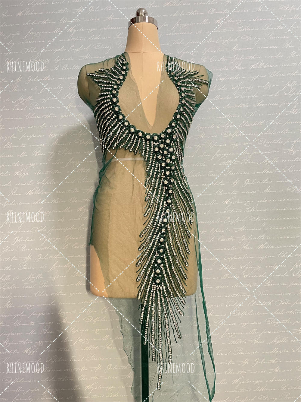 Jade - Rhinestone Bodice Applique