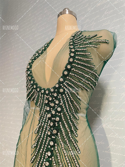 Jade - Rhinestone Bodice Applique