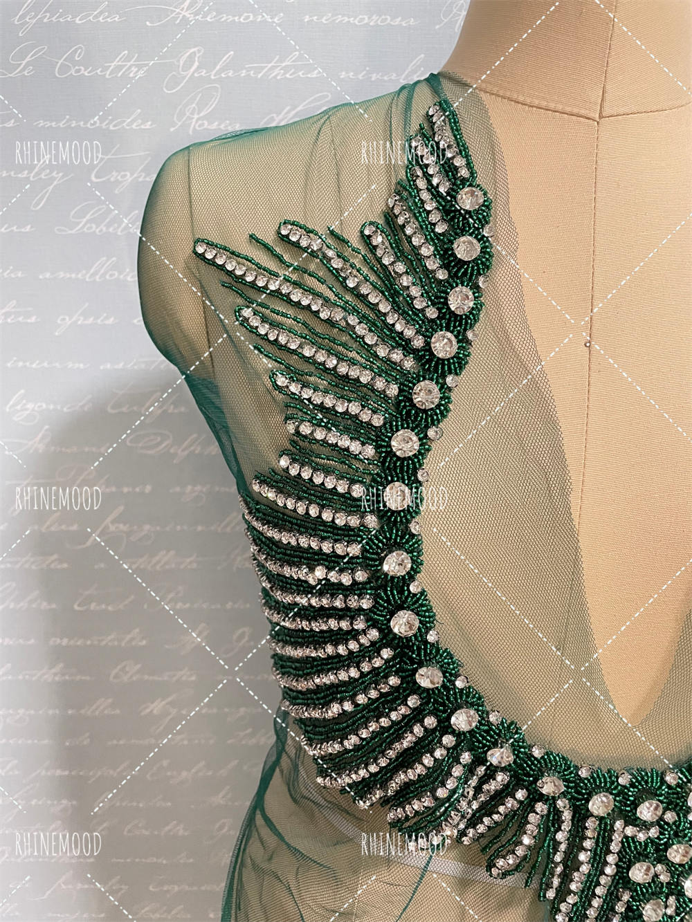 Jade - Rhinestone Bodice Applique