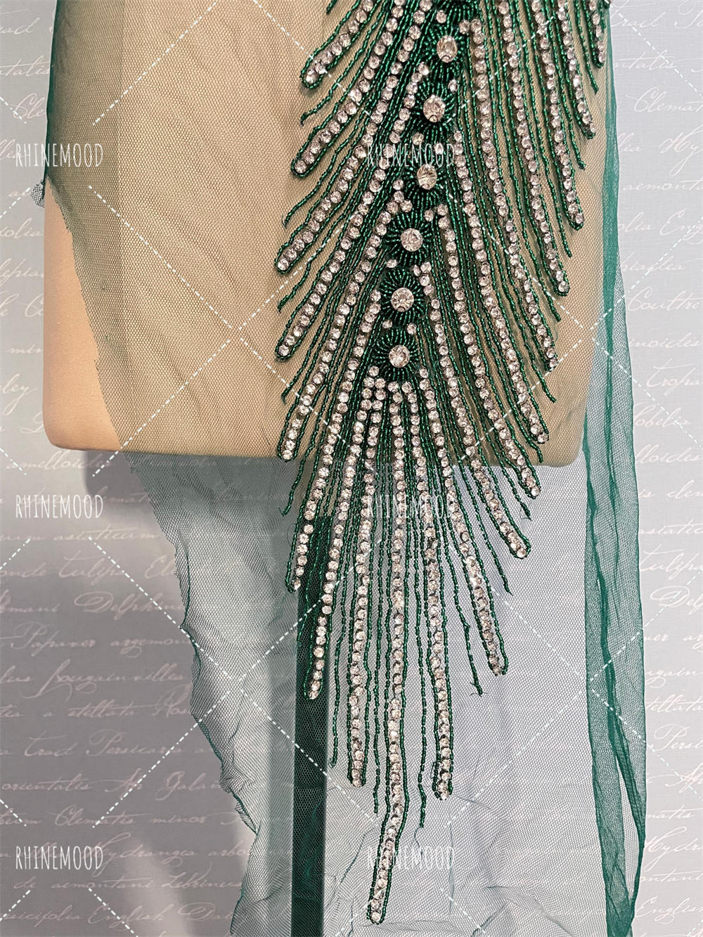 Jade - Rhinestone Bodice Applique