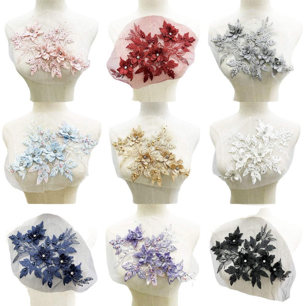 Lacey - 3D Flower Patch(Pair)