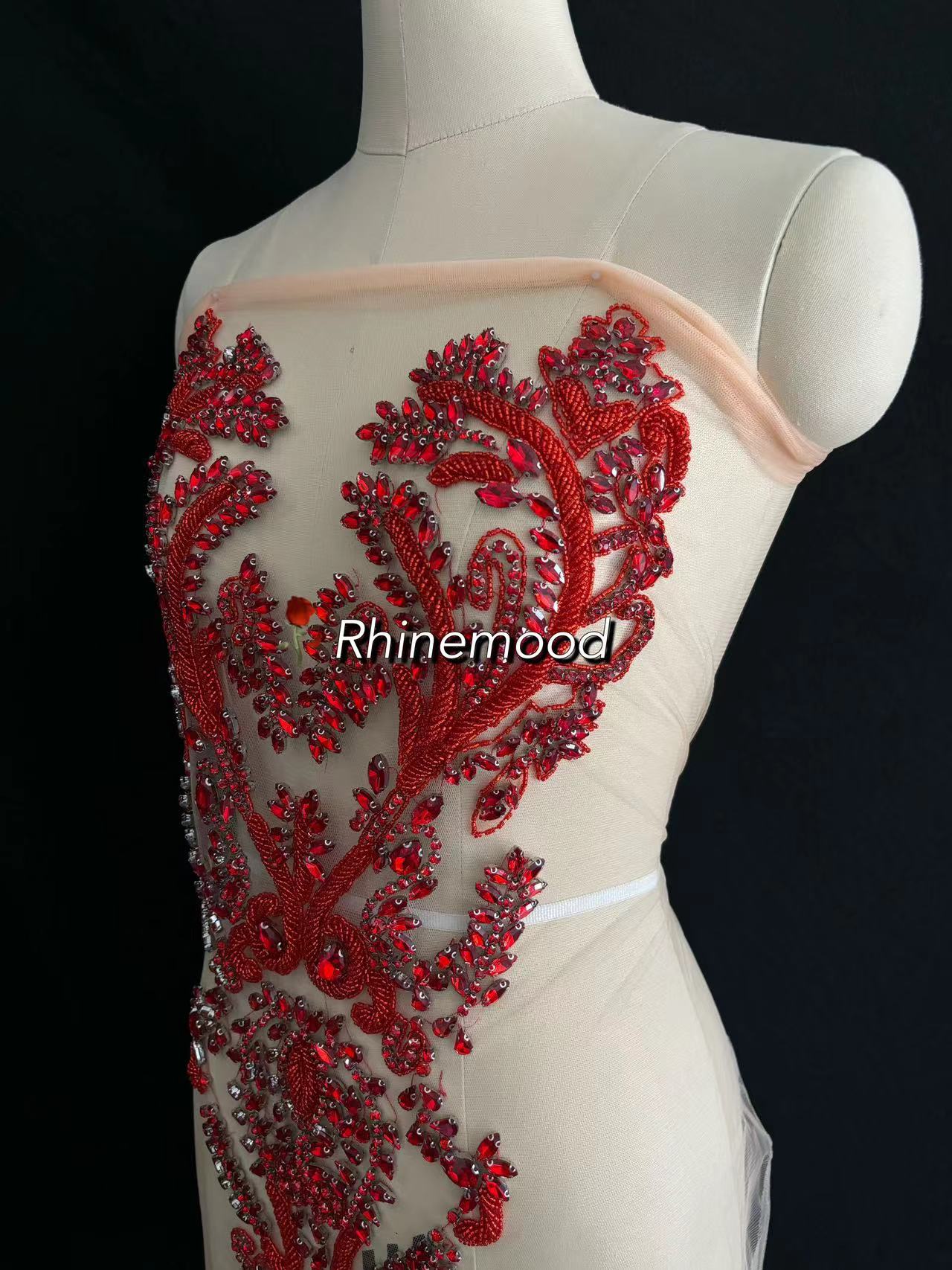 Lilian(clear mesh) - Rhinestone Bodice Applique