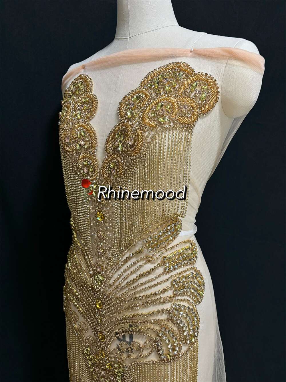 IN STOCK - Melody Gold - Rhinestone Bodice Applique
