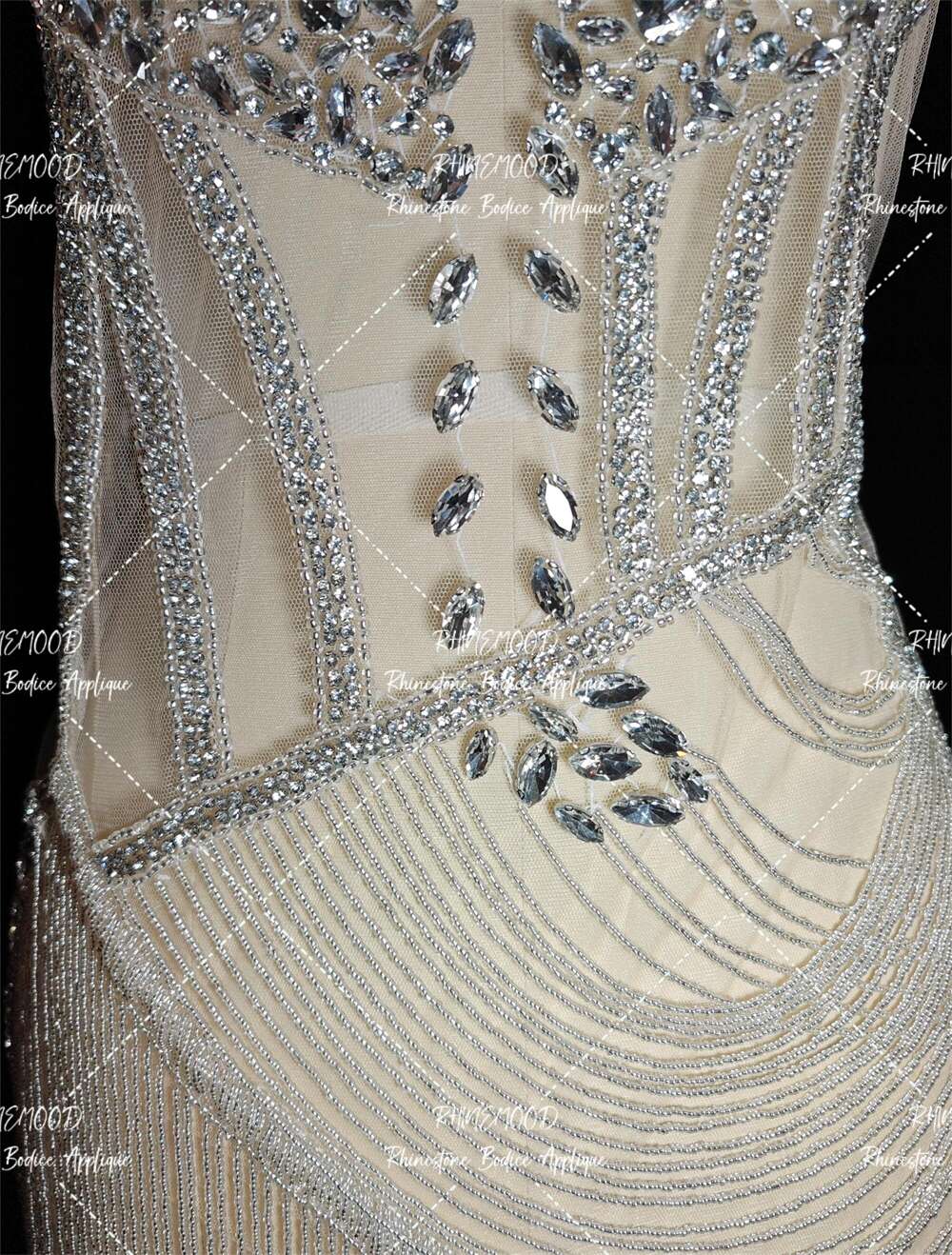 Mia - Rhinestone Bodice Applique