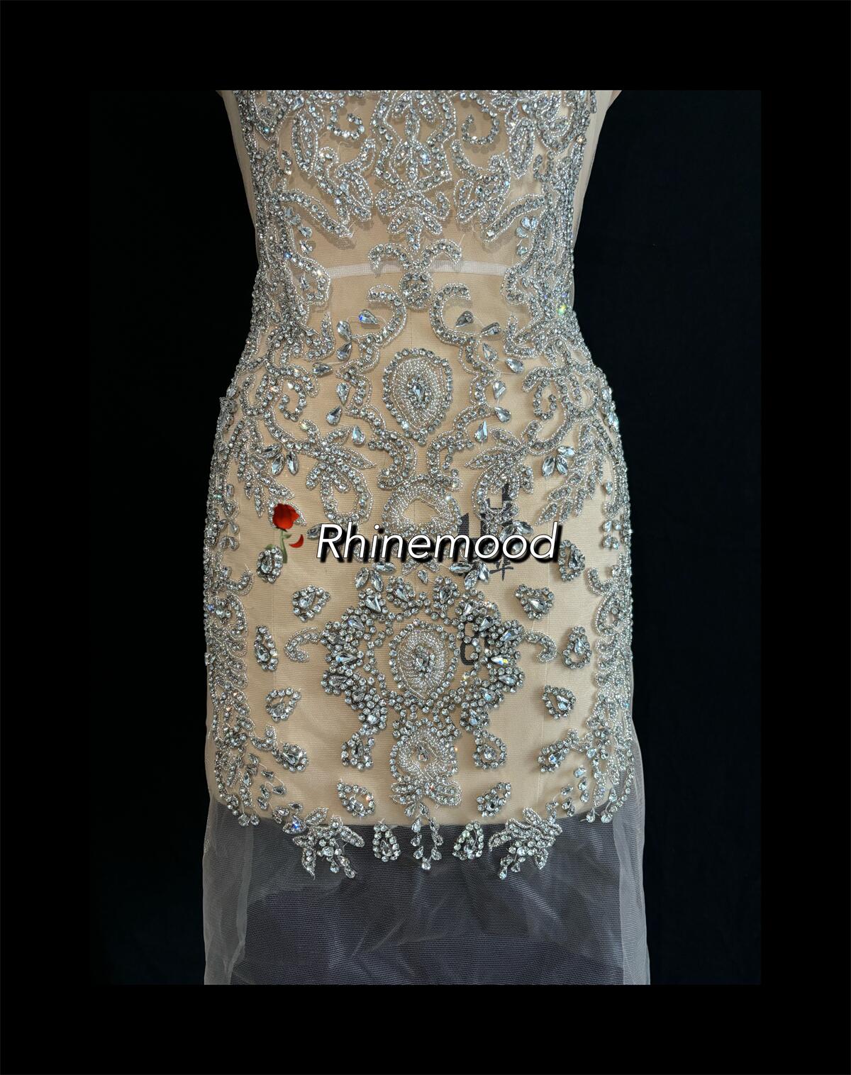 Mona - Rhinestone Bodice Applique